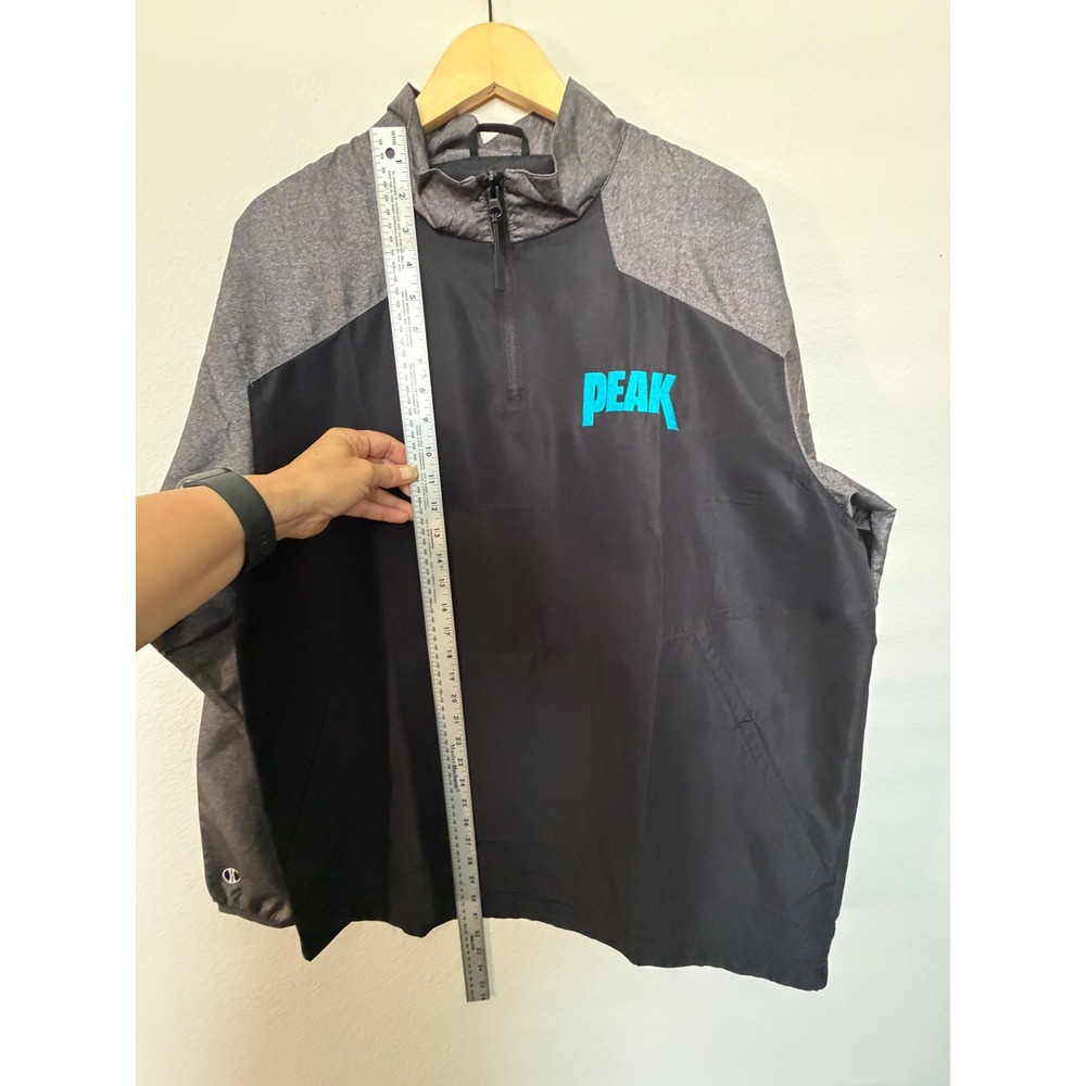 Holloway‎ PEAK Quarter Zip Pullover Jacket Gray Black Adult Large - Picture 12 of 17